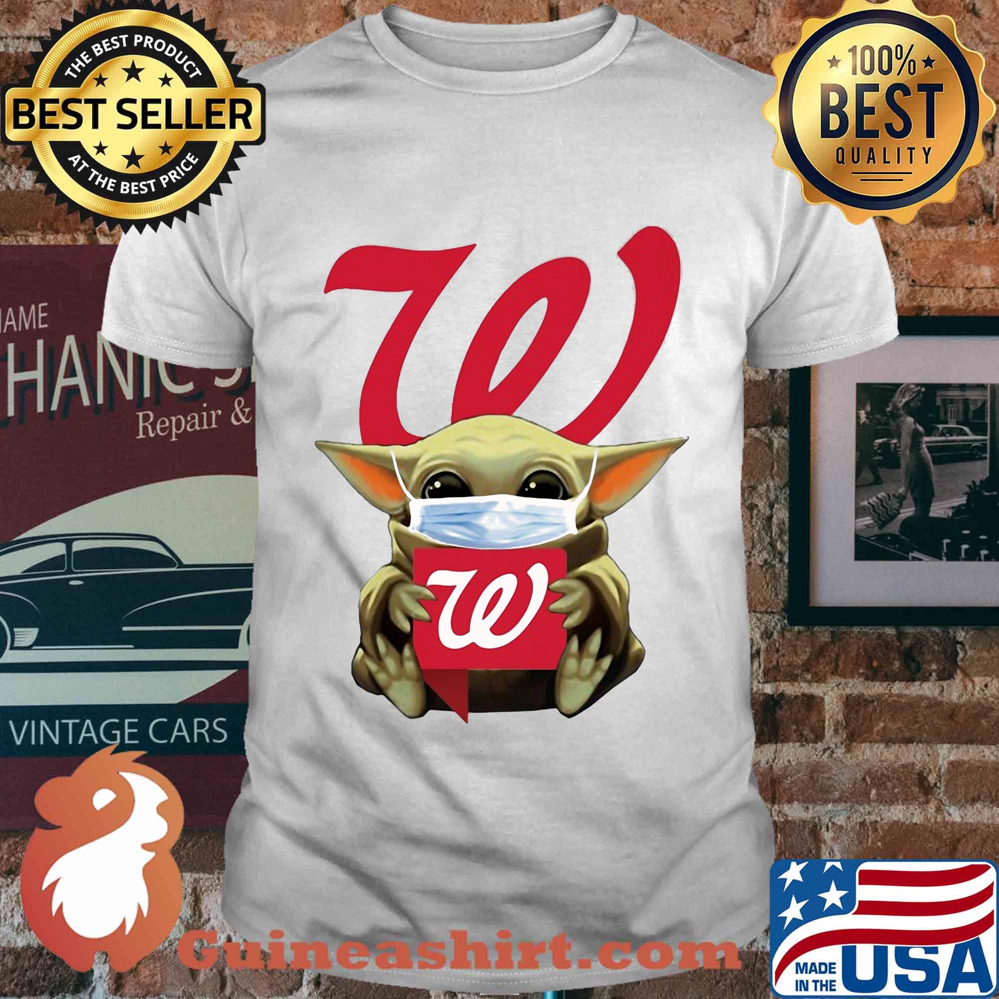 Star wars baby yoda hug ‎walgreens mask covid-19 shirt