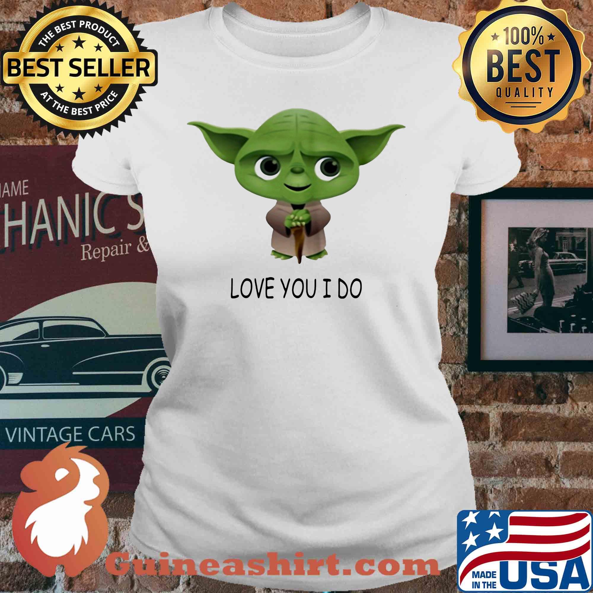 Star wars master yoda love you i do s V-neck