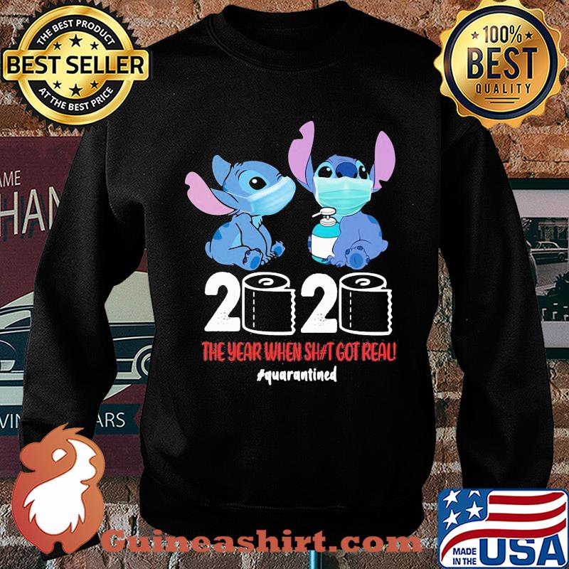 Stitch mask 2020 the year when shit got real quarantined toilet paper s Sweater