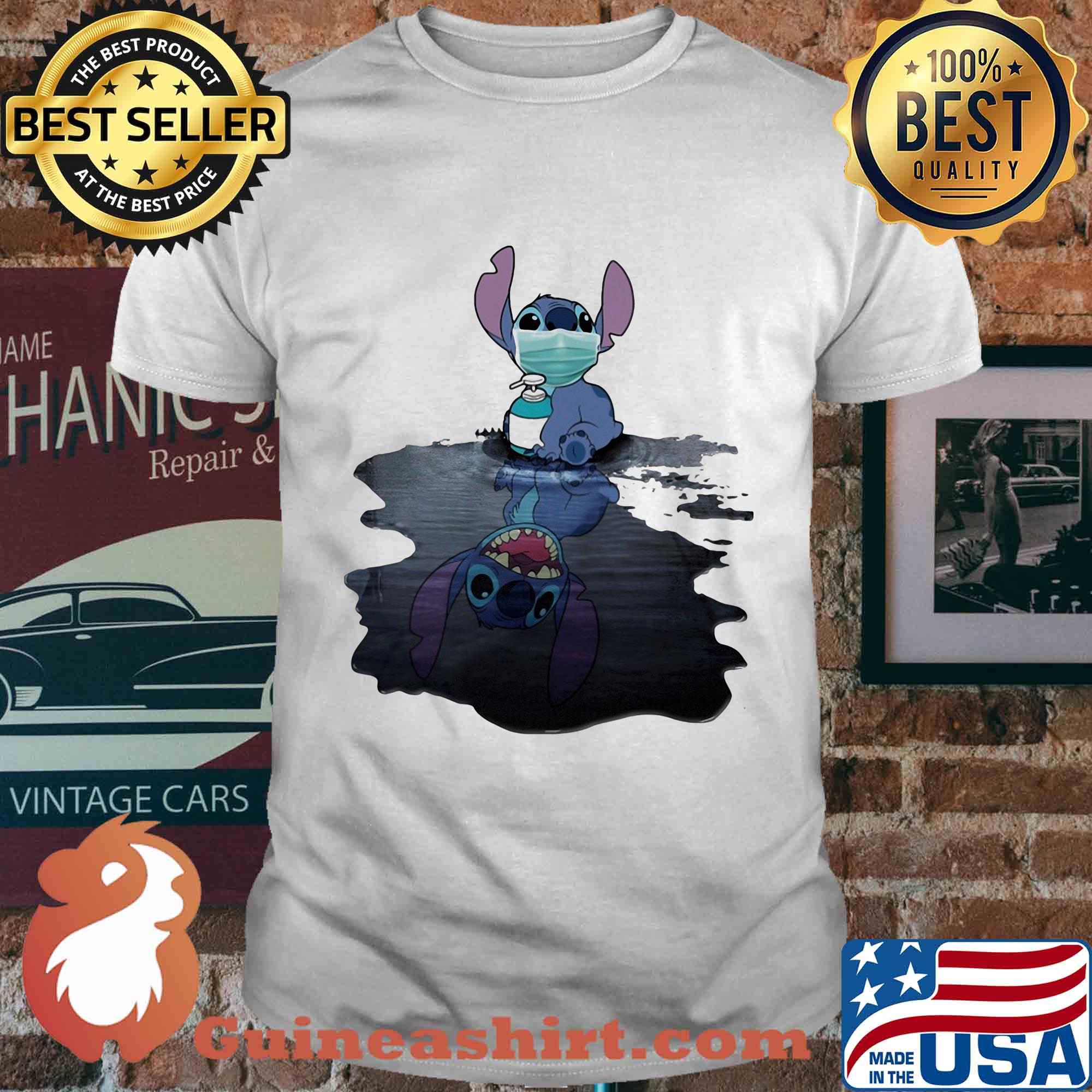 Stitch mask hug soap domestic mirror stitch smile shirt