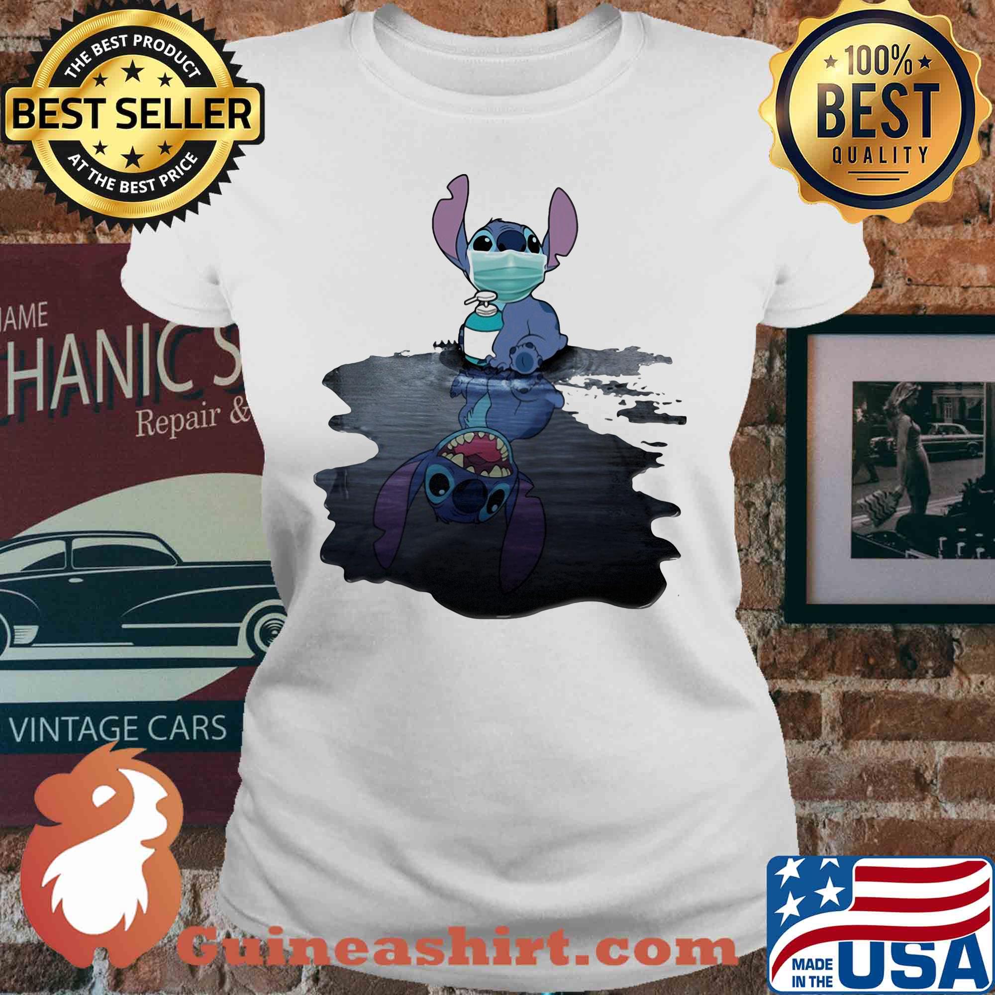 Stitch mask hug soap domestic mirror stitch smile s V-neck