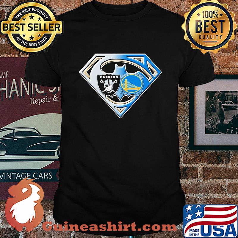 Superman batman oakland raiders and golden state warriors shirt