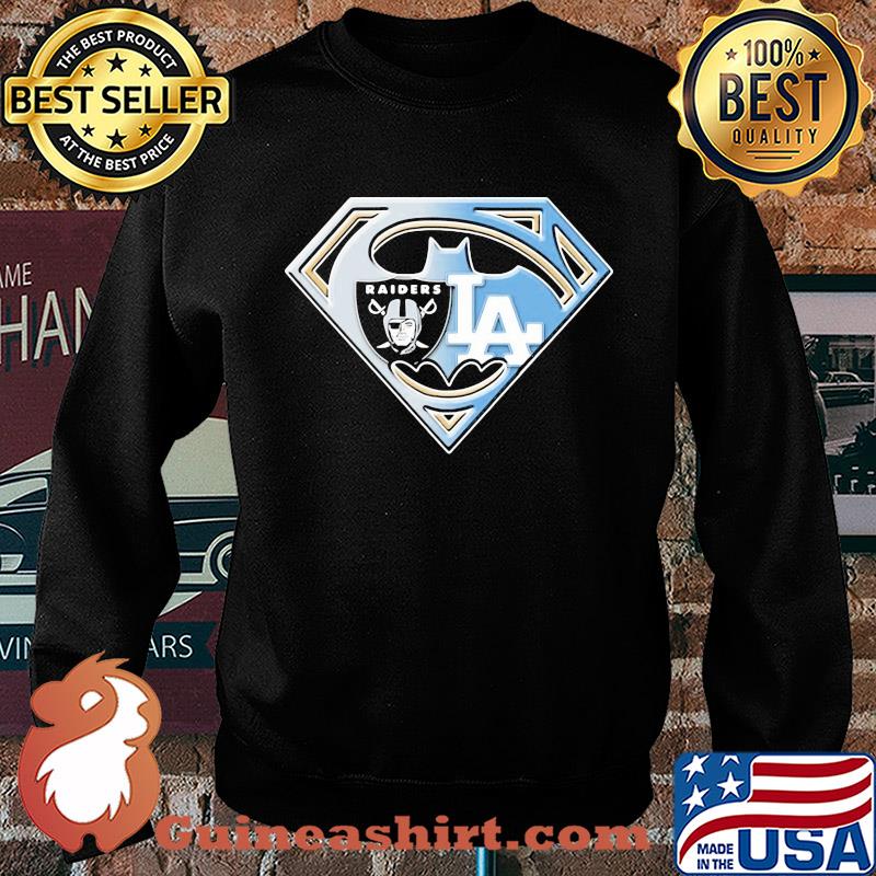 Superman batman oakland raiders and los angeles dodgers s Sweater