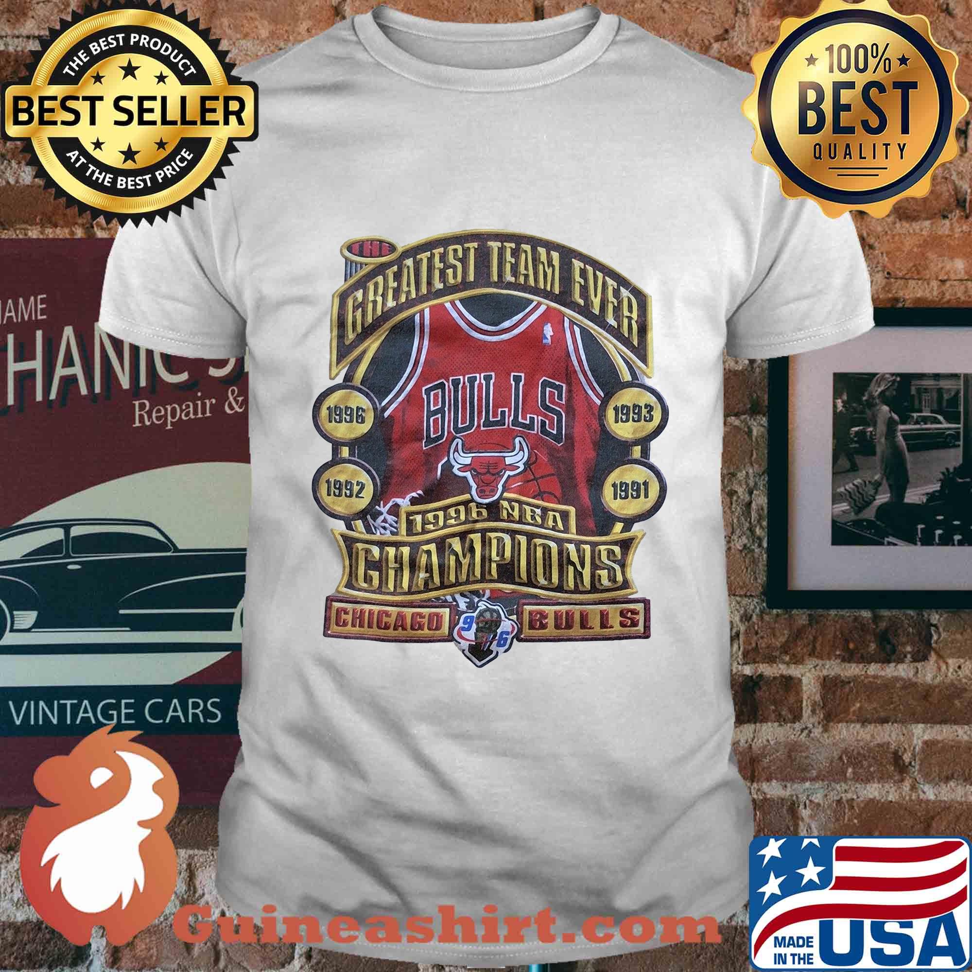 The greatest team ever 1996 nba champions chicago bulls shirt
