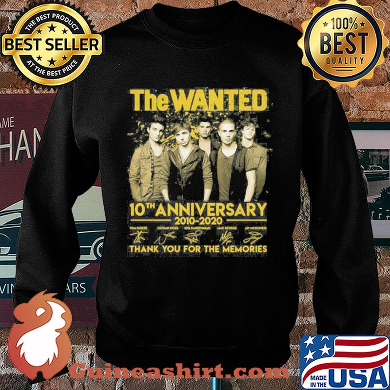 The Wanted 10th anniversary 2010-2020 thank you for the memories signature s Sweater