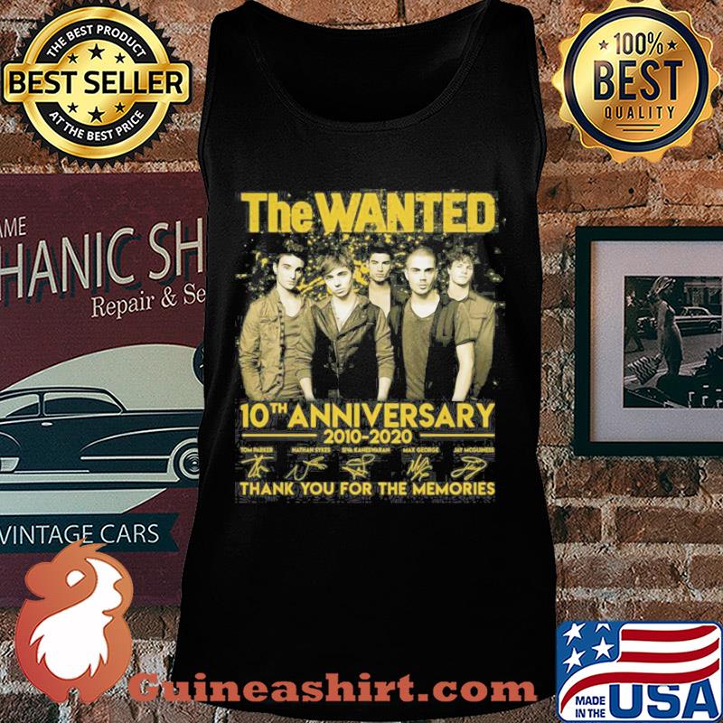The Wanted 10th anniversary 2010-2020 thank you for the memories signature s Tank top