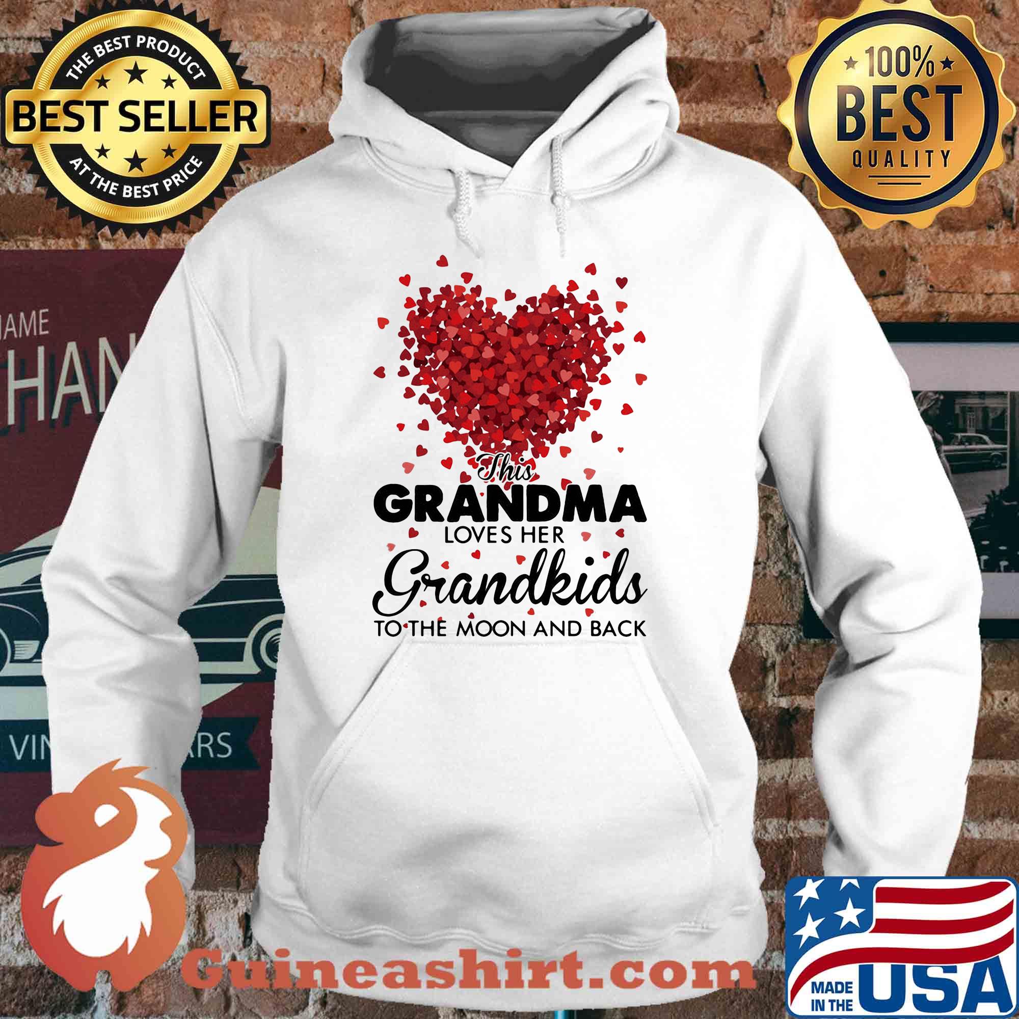 This grandma loves her grandkids to the moon and back heart s Hoodie