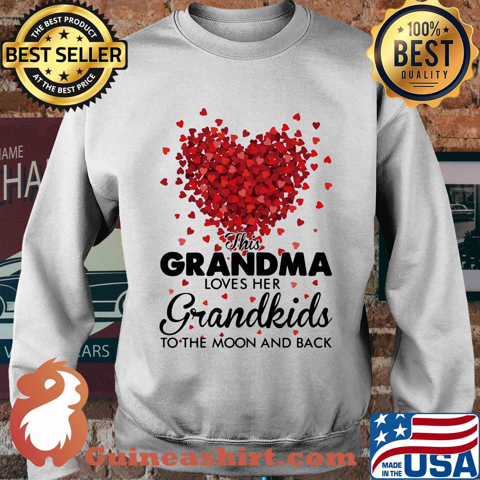 This grandma loves her grandkids to the moon and back heart s Sweater