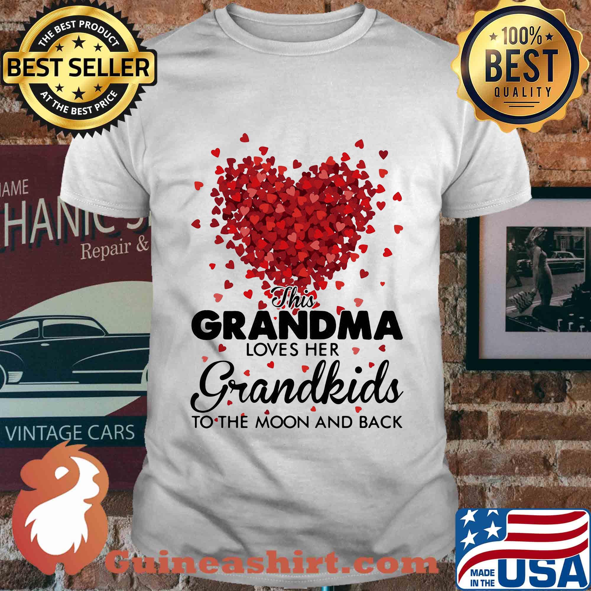 This grandma loves her grandkids to the moon and back heart shirt