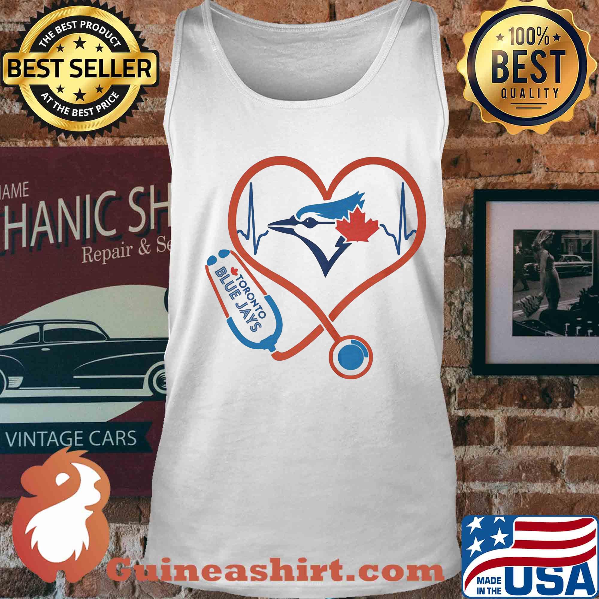 Toronto blue jays baseball stethoscope heart s Tank top
