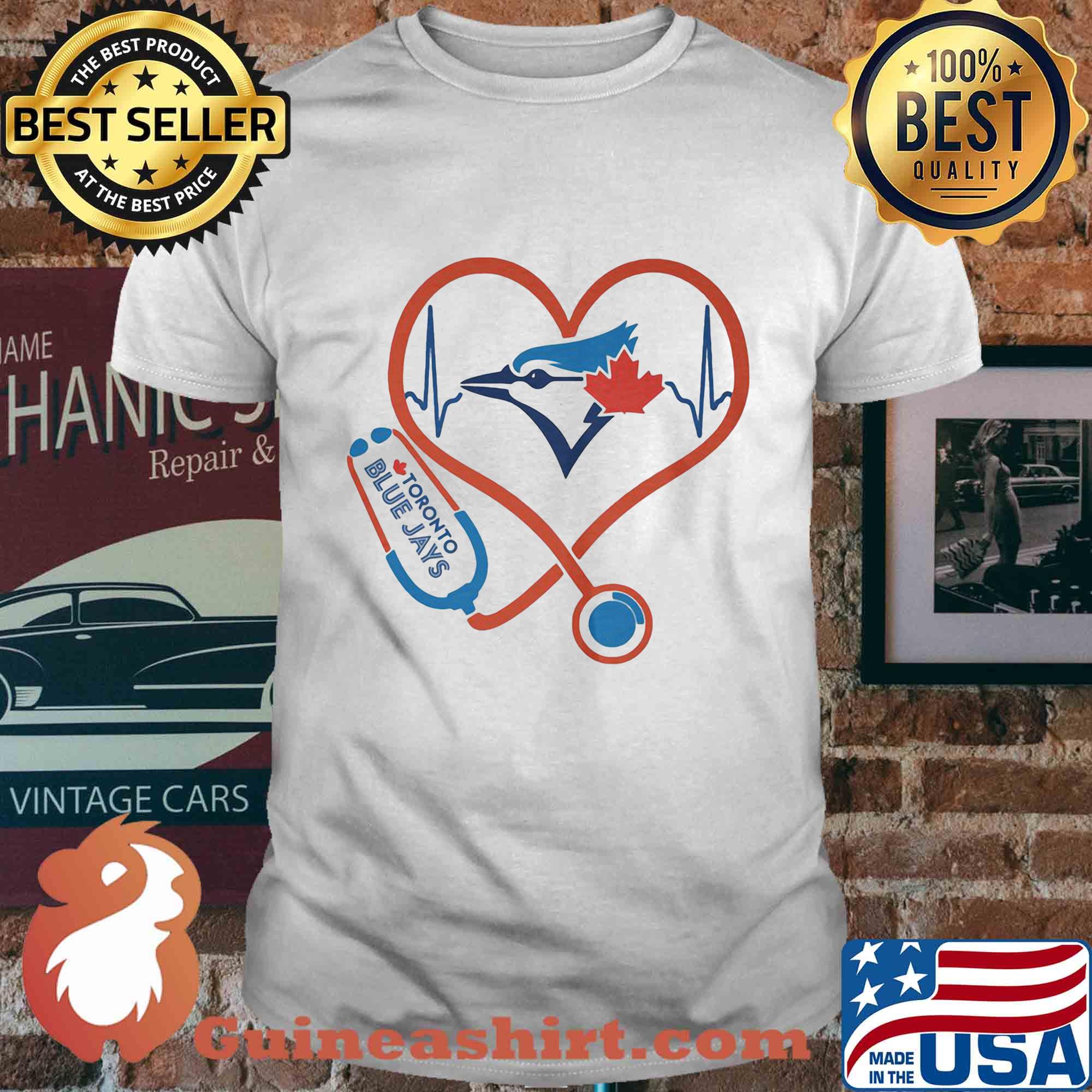 Toronto blue jays baseball stethoscope heart shirt