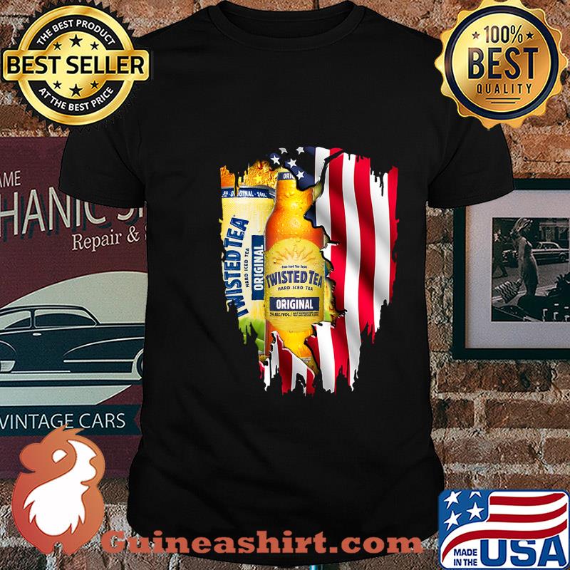 True Iced tea taste Twisted tea hard iced tea original American flag shirt