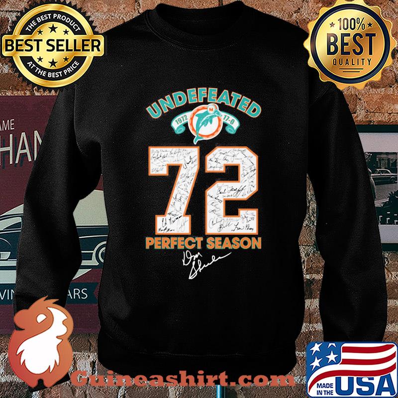 Undefeated 1972 miami dolphins 72 perfect season signatures s Sweater