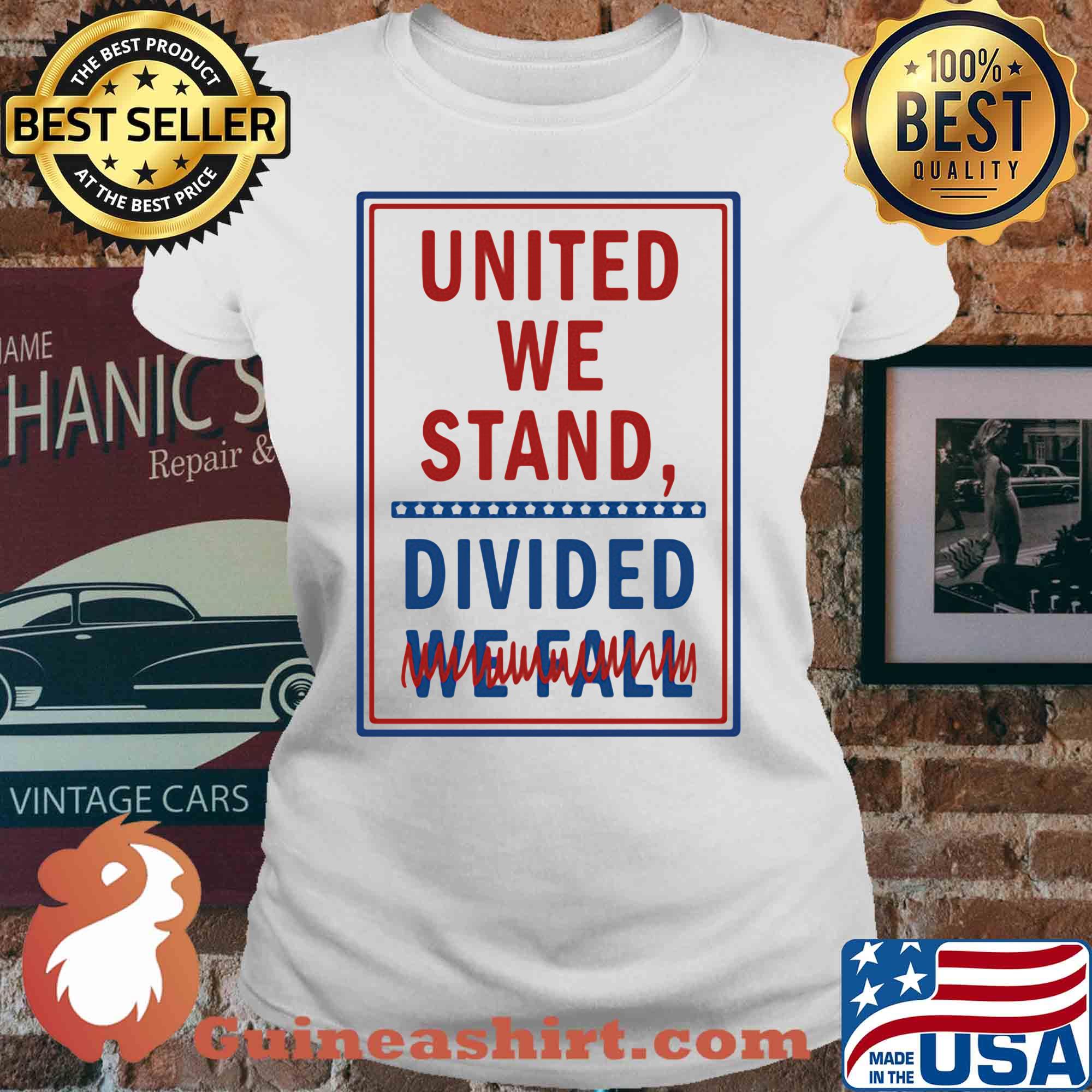 United we stand divided we fall s V-neck