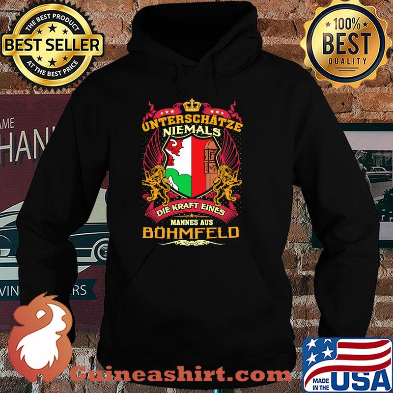 Unterschätze niemals die kraft eines mannes aus böhmfeld s Hoodie
