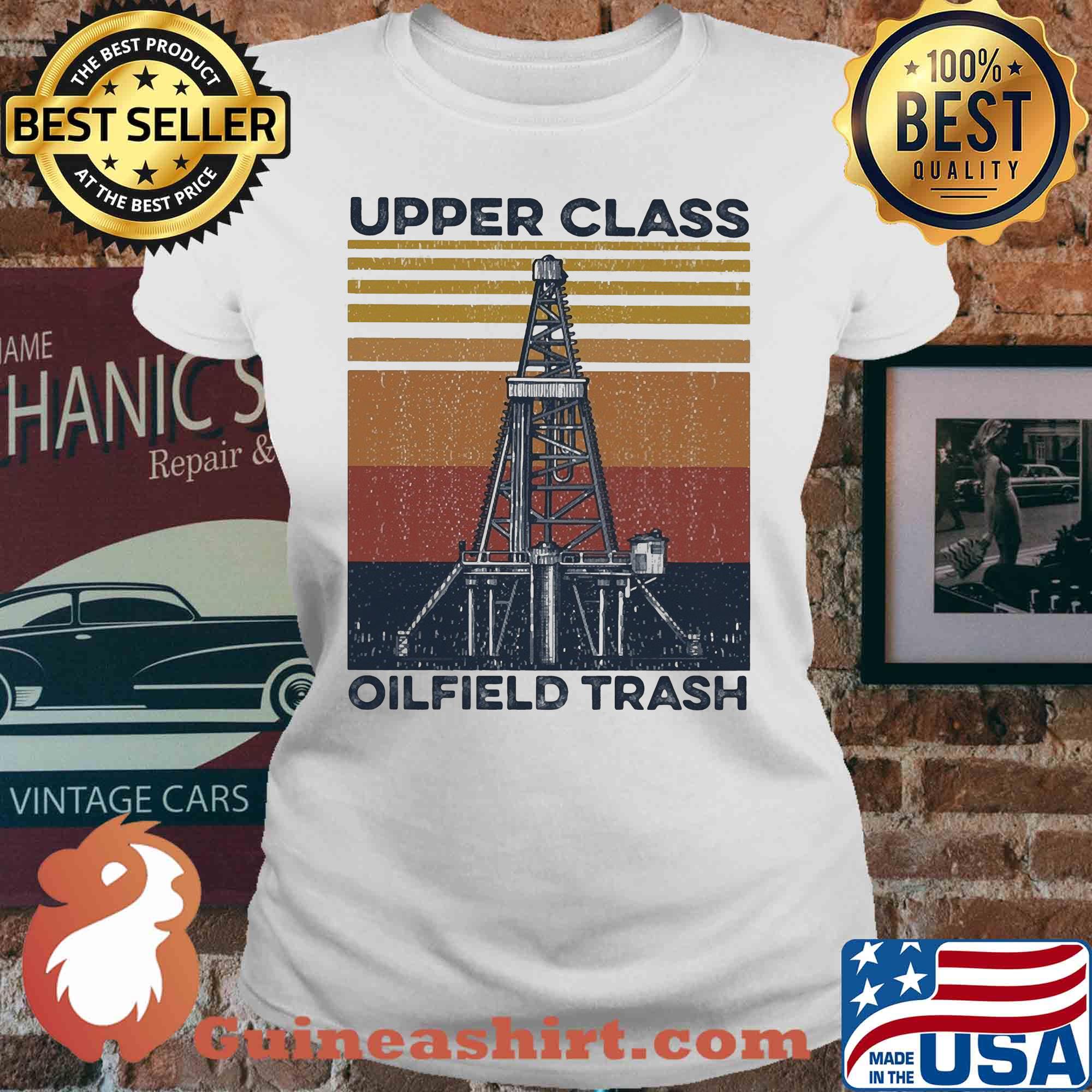 Upper class oilfield trash vintage s V-neck