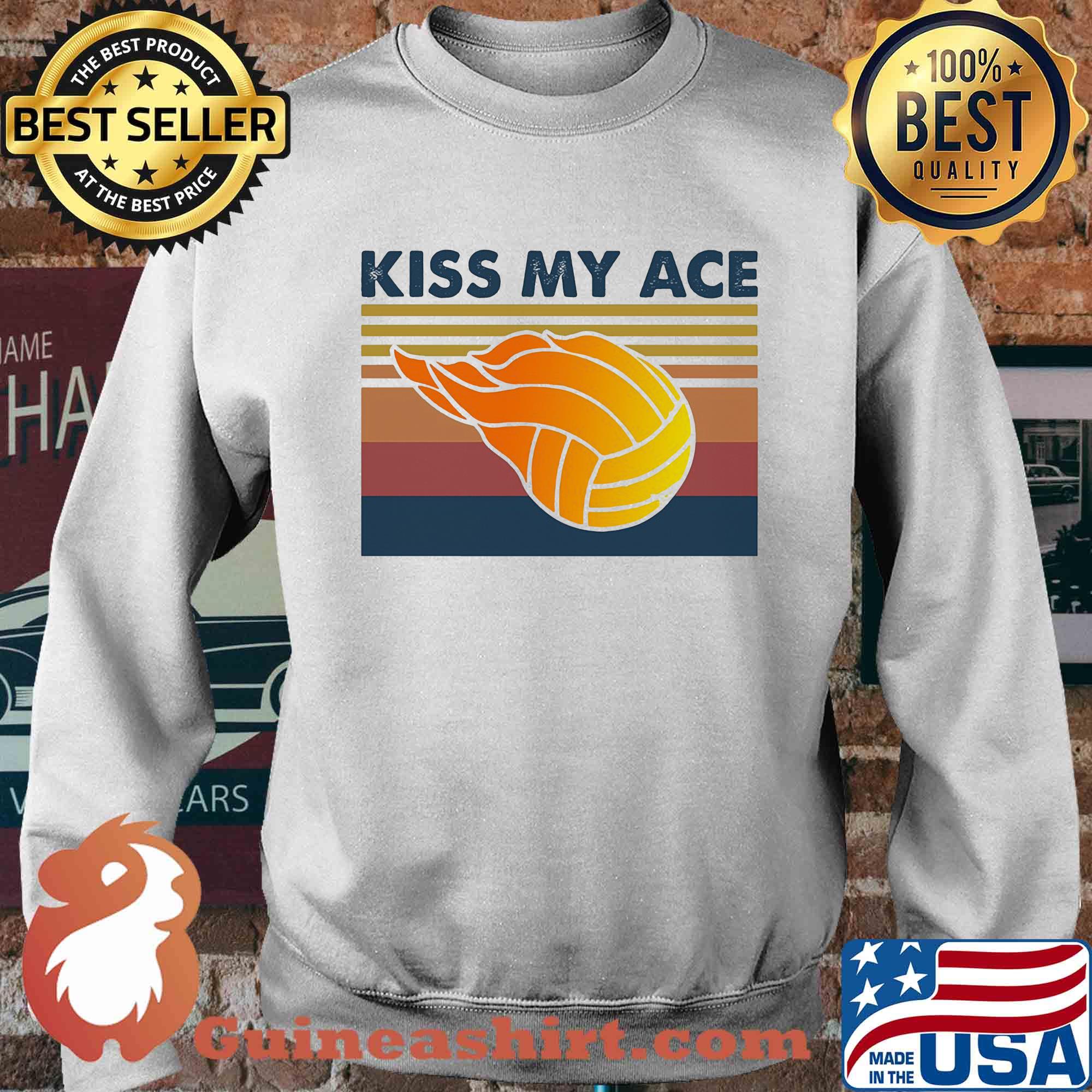 Volleyball kiss my ace vintage s Sweater
