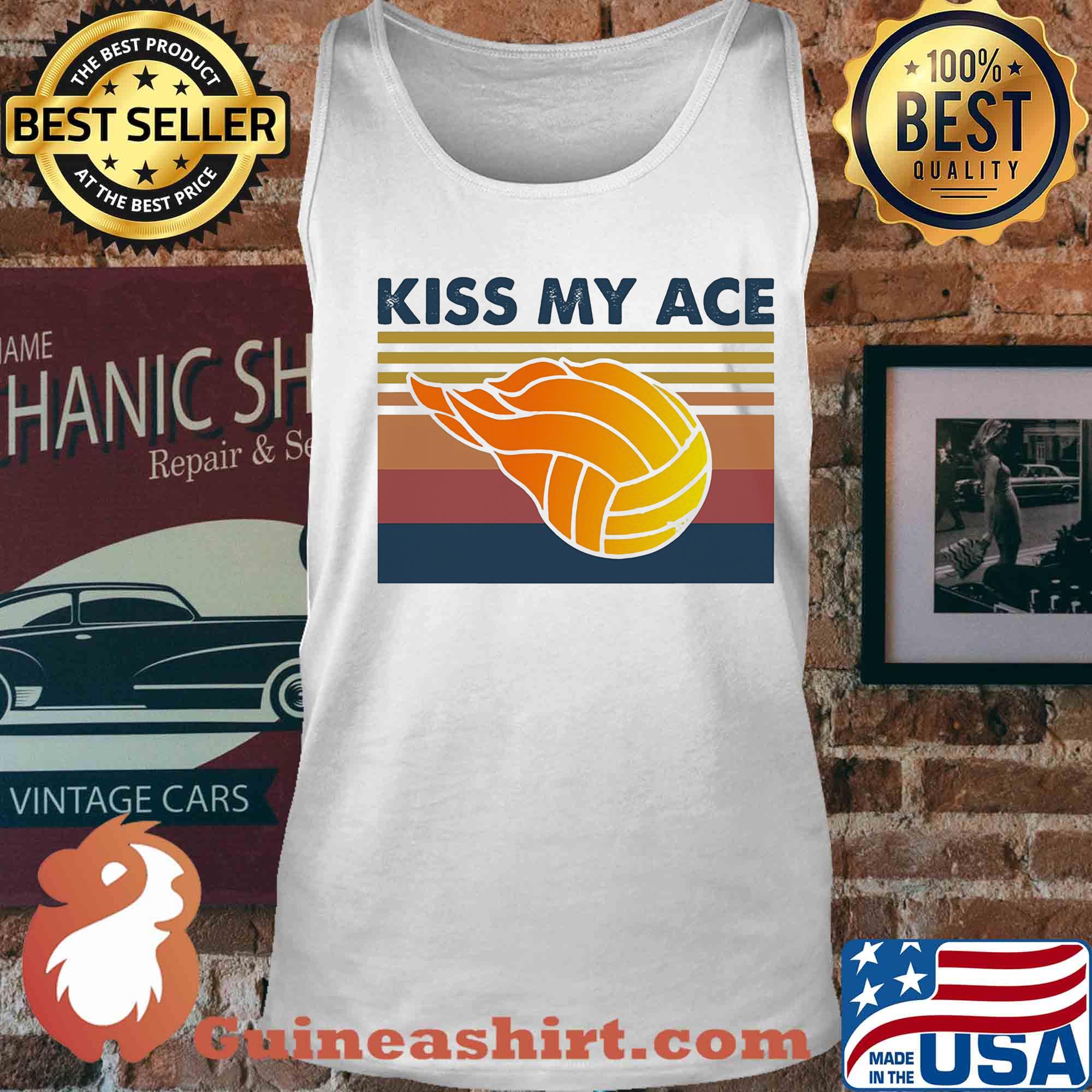 Volleyball kiss my ace vintage s Tank top