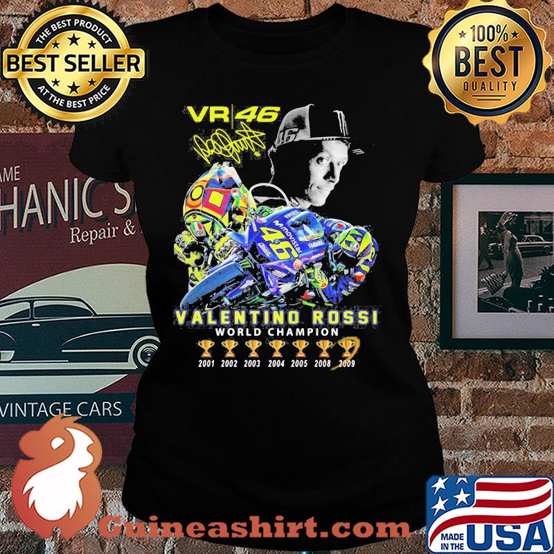 Vr46 valentino rossi world champion 7 cup signature s Ladies tee