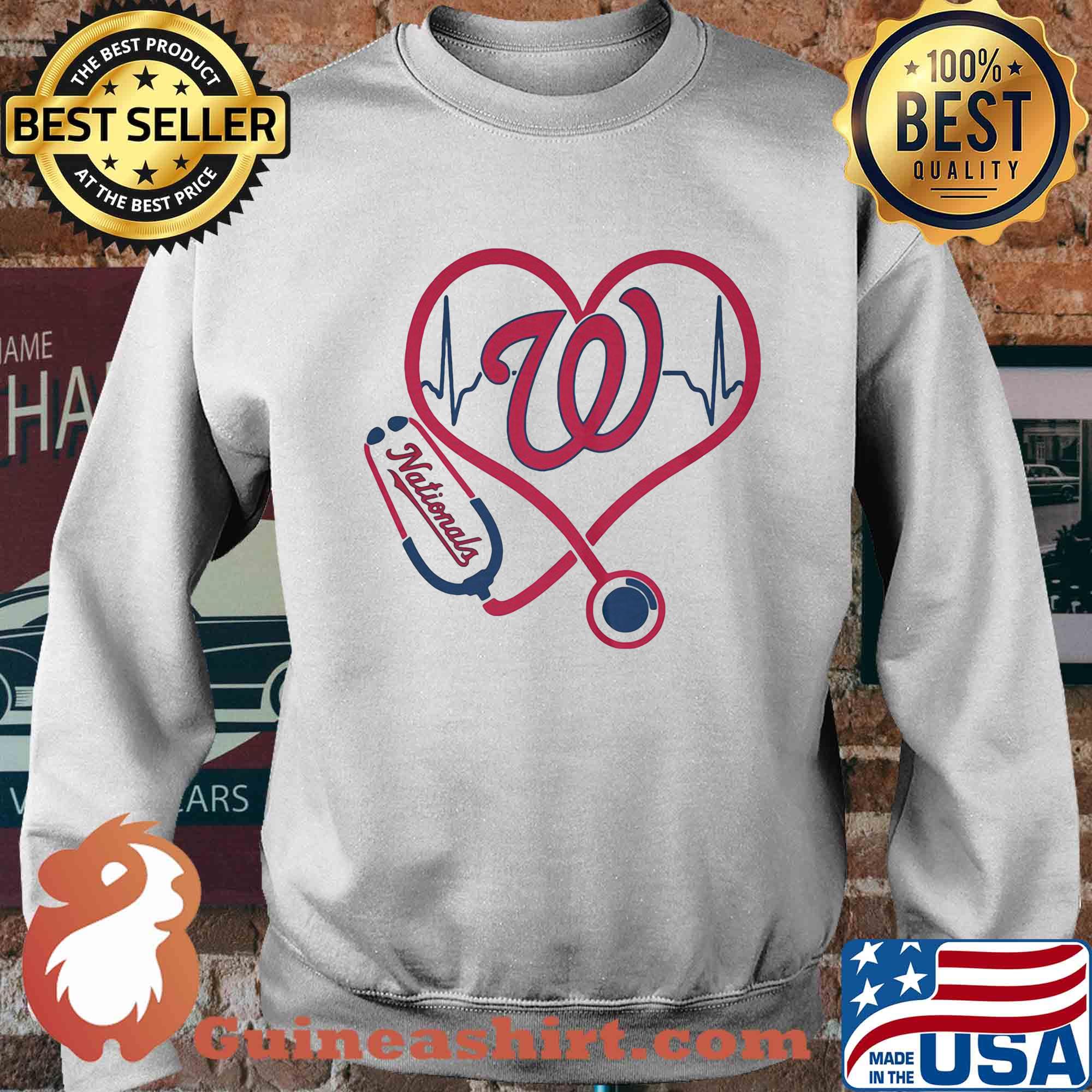 Washington nationals baseball stethoscope heart s Sweater