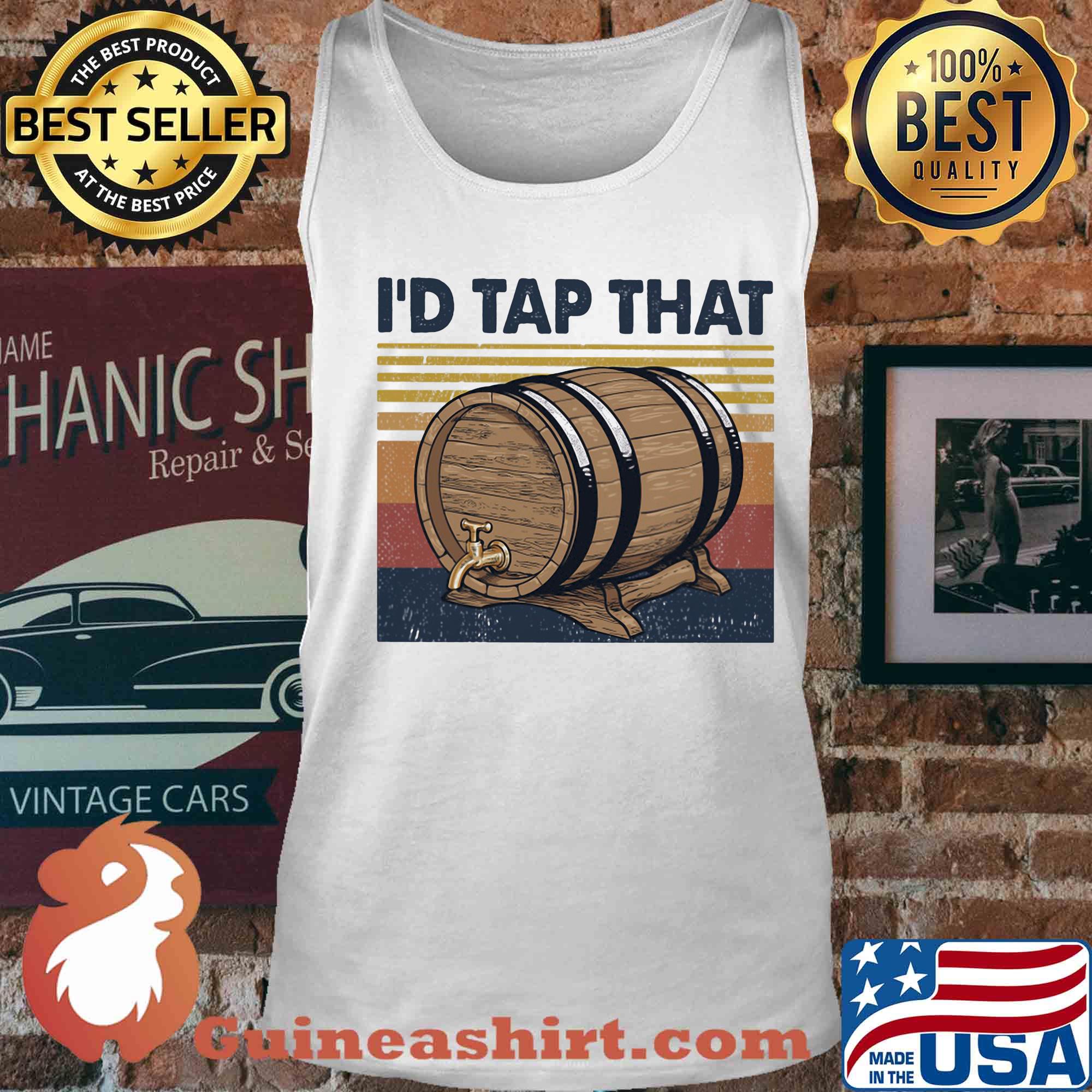 Wine I'd tap that vintage s Tank top