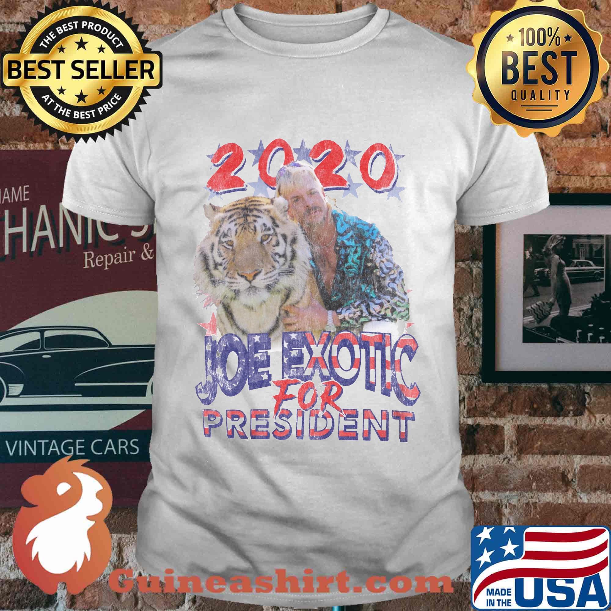 2020 tiger king joe exotic for president america 4th of july independence day shirt