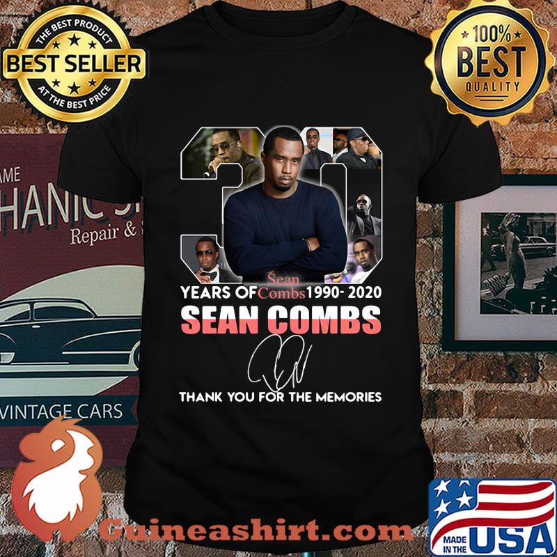 30 years of 1990 2020 sean combs thank you for the memories signature shirt