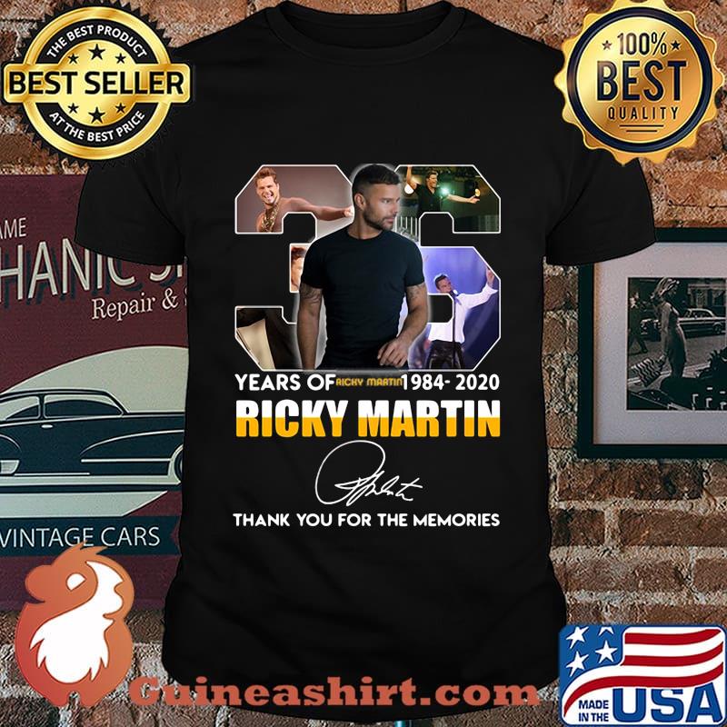 36 years of 1984 2020 ricky martin thank you for the memories signature shirt