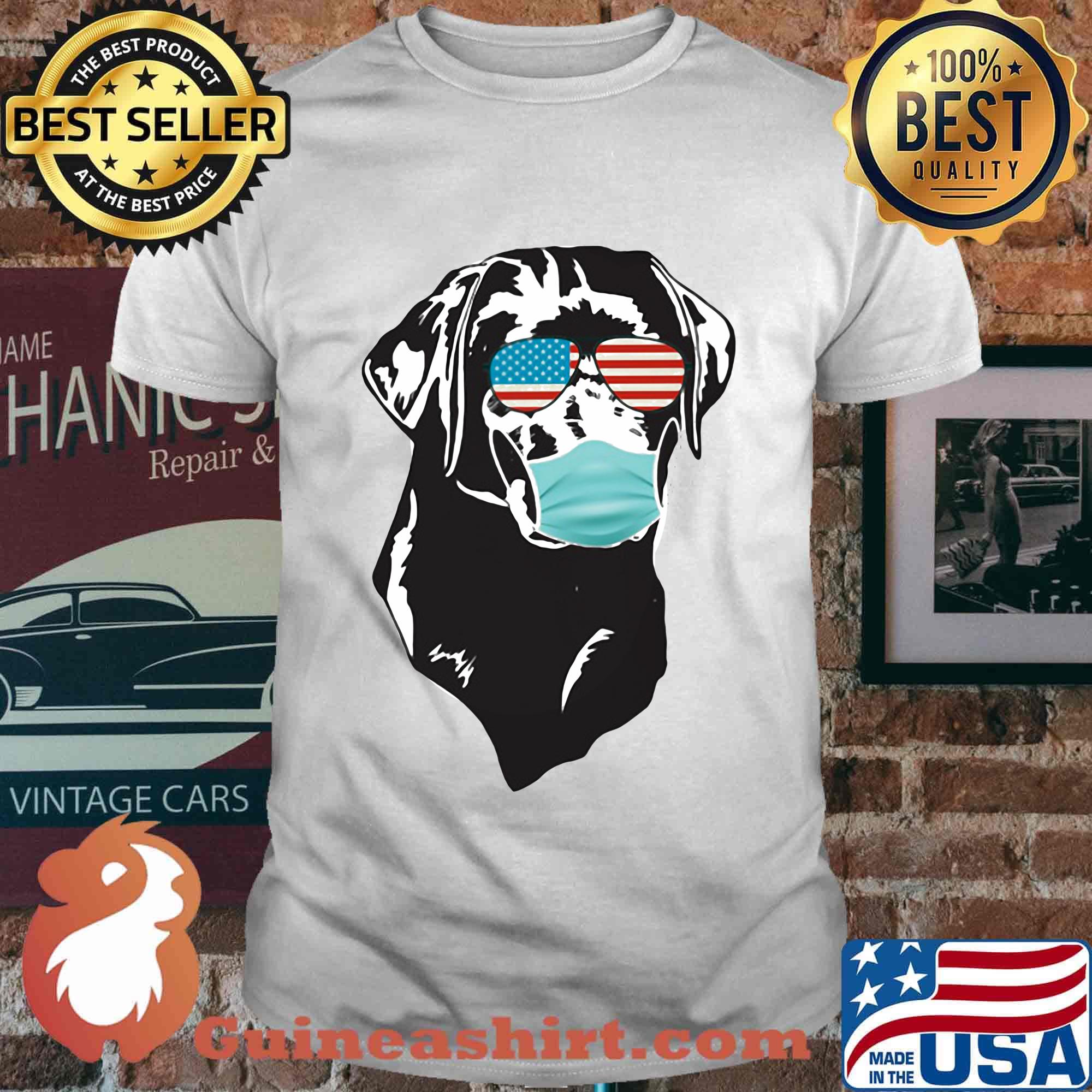 4th of july dog Coonhound glasses mask shirt