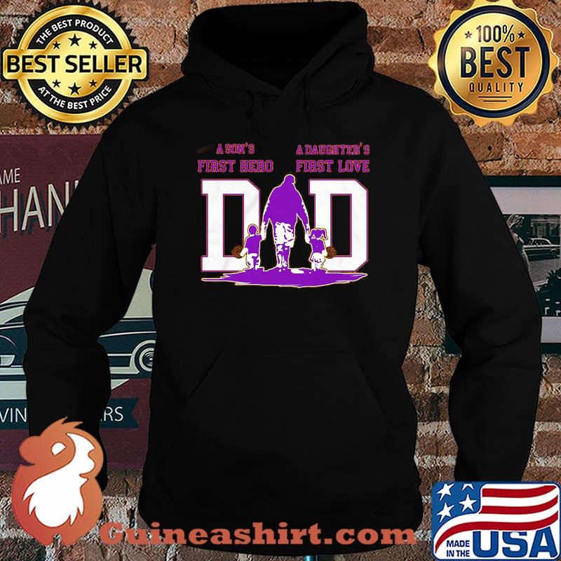 A son's first hero a daughter's first love dad los angeles lakers happy father's day s Hoodie
