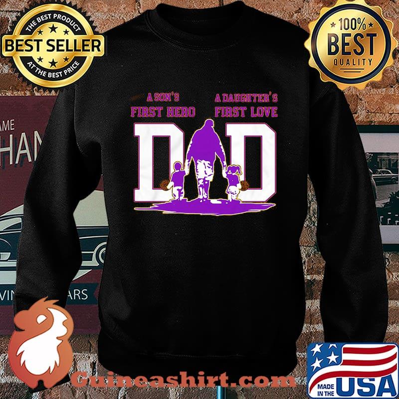 A son's first hero a daughter's first love dad los angeles lakers happy father's day s Sweater