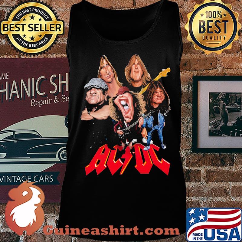 Acdc band members cartoon s Tank top