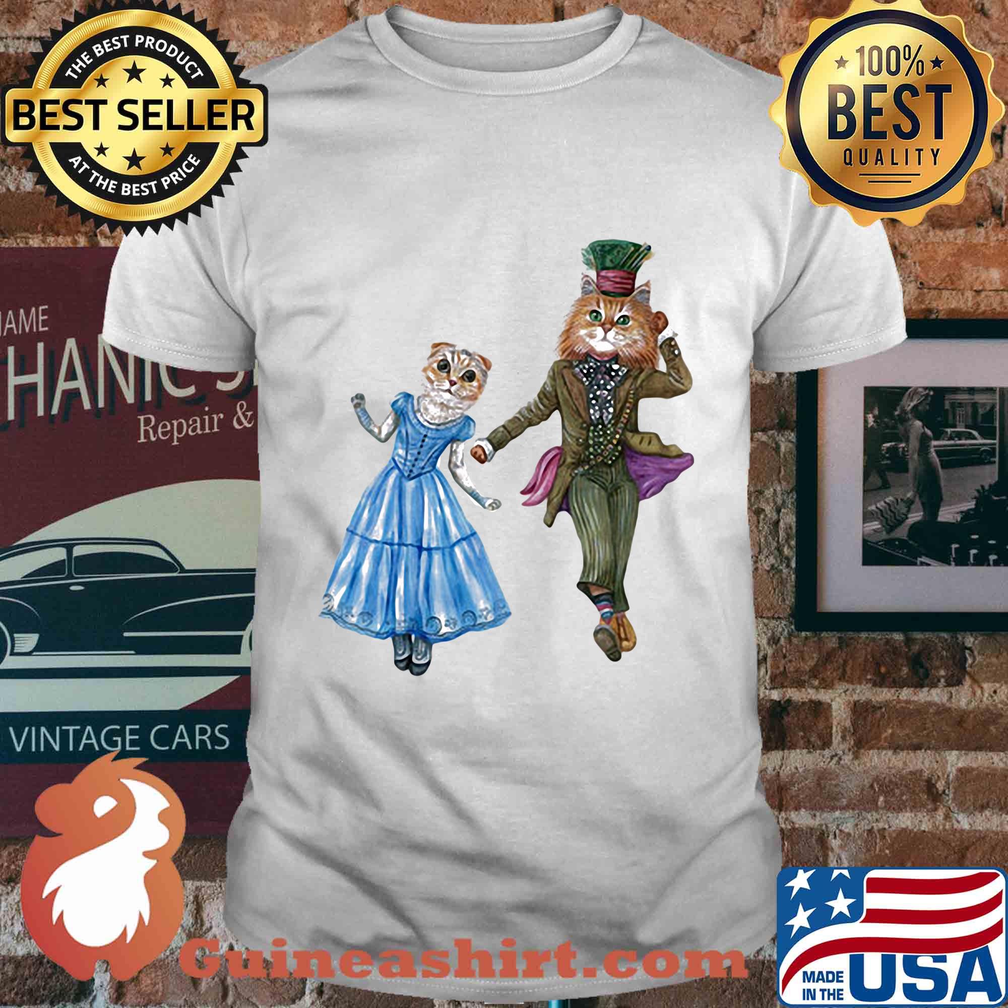 Alice in wonderland cat movie shirt