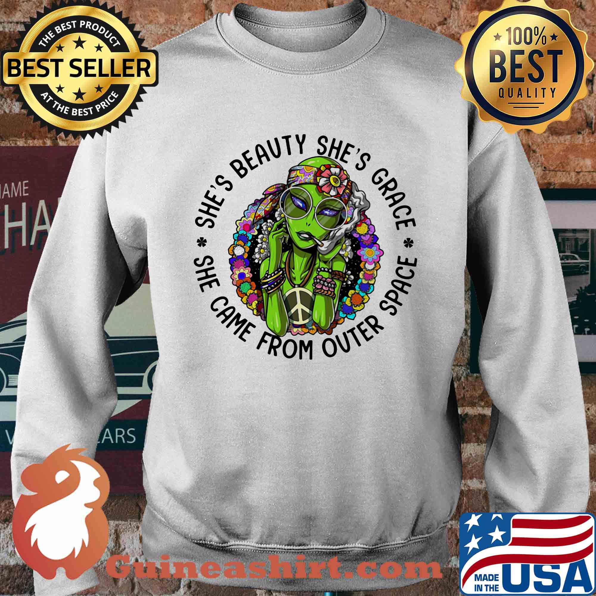 Alien flowers she's beauty she's grace she came from outer space s Sweater