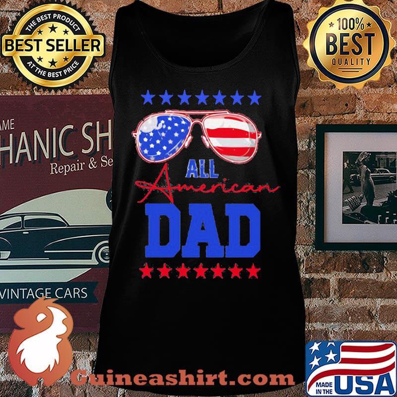 All American Dad Glasses Father's Day Independence Day Shirt Tank top