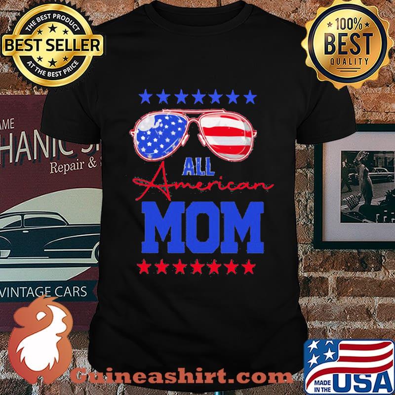 All American Mom Glasses Independence Day Shirt