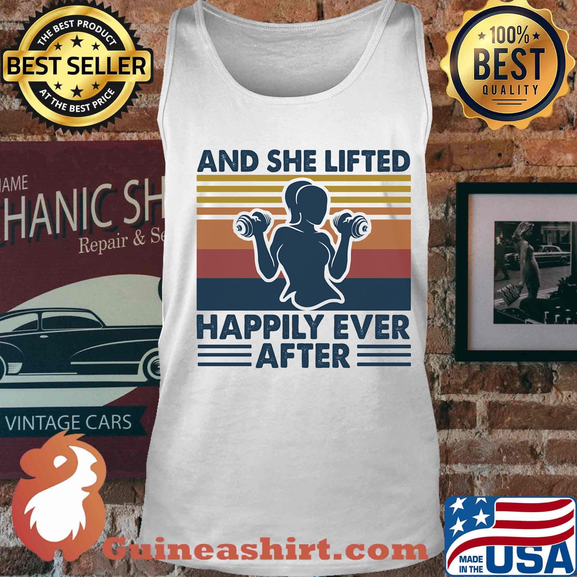 And she lifted happily ever after vintage retro s Tank top