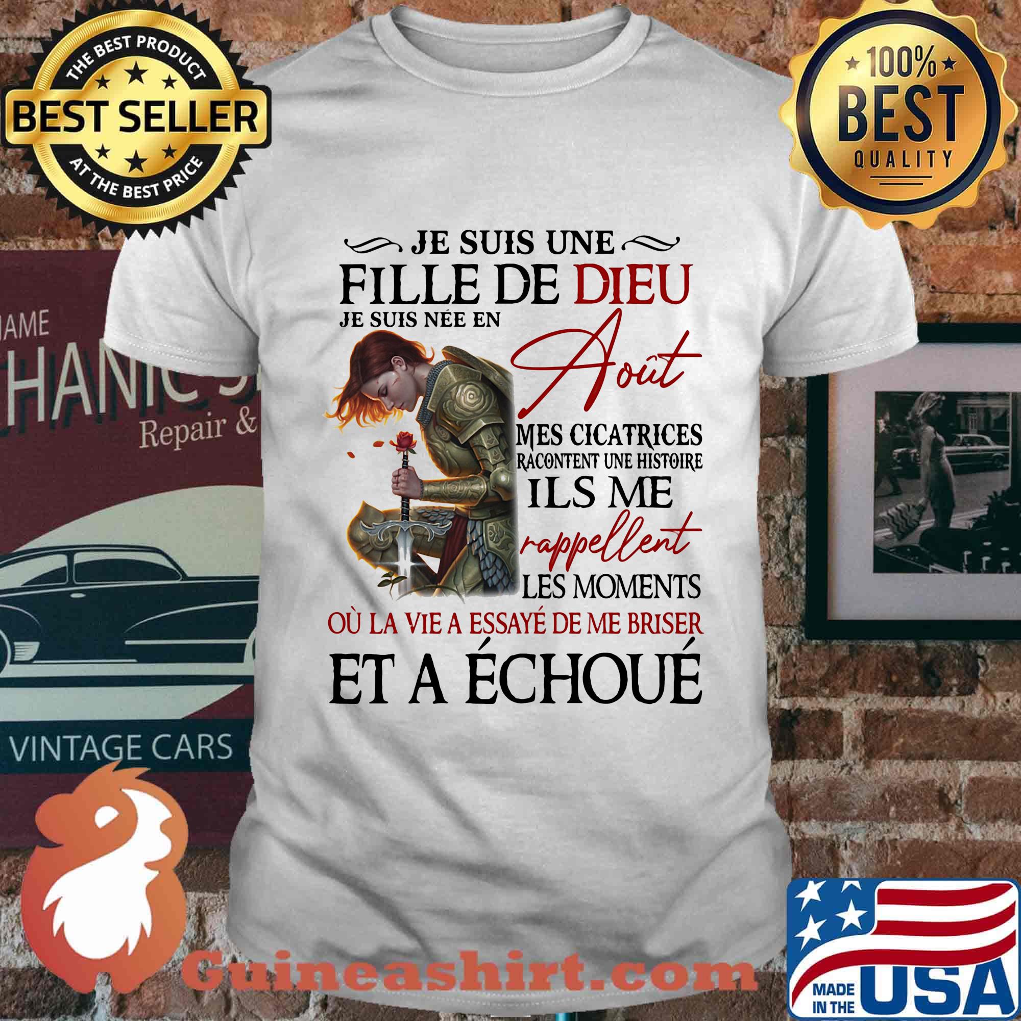 Aout Mes Cicatrices Racontent Une Histoire Combattant Girl Shirt