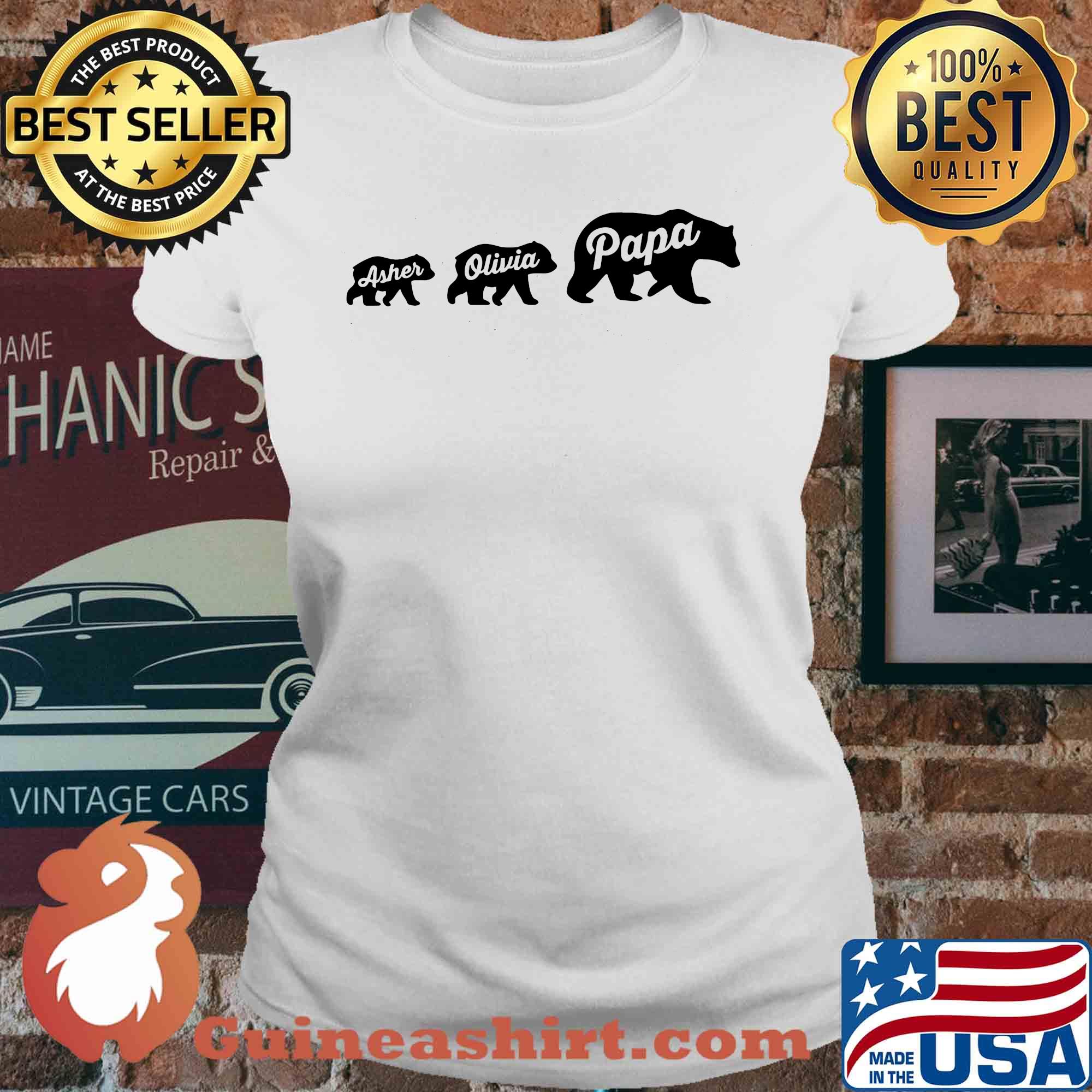 Ashes olivia papa bear happy father's day s V-neck