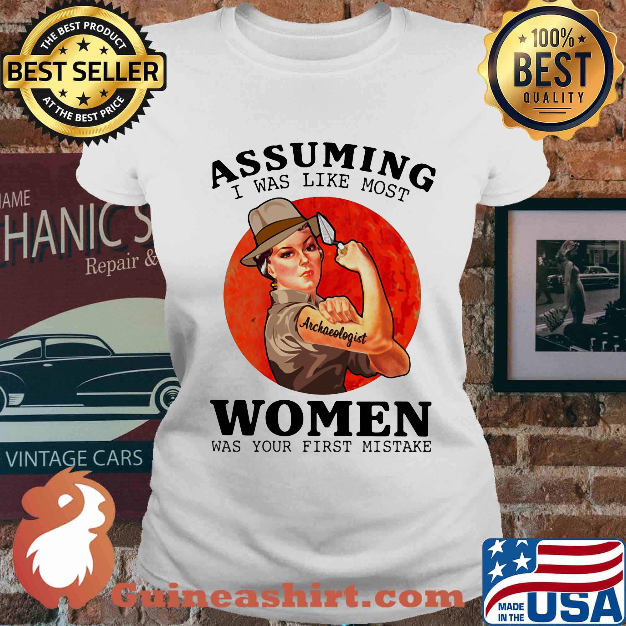 Assuming Women Was Your First Mistake Sunset Shirt Ladies tee