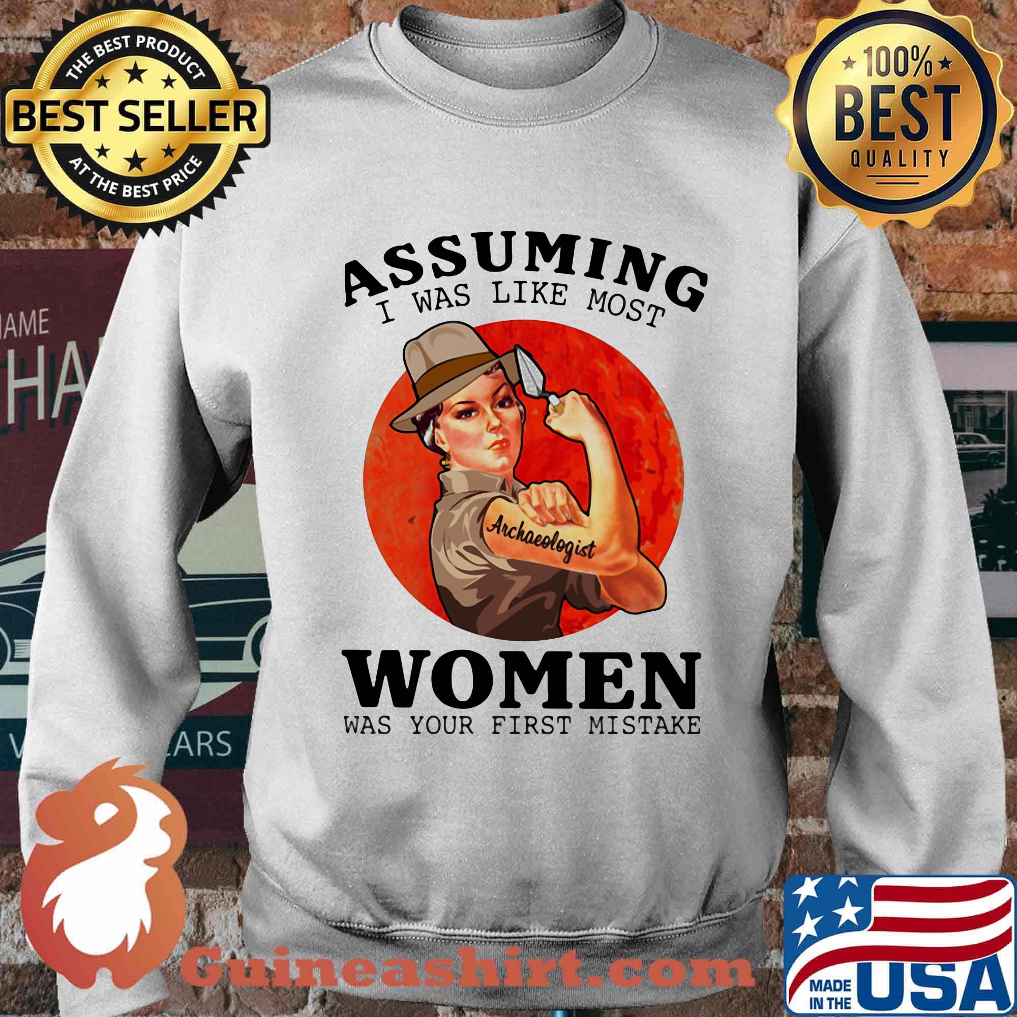 Assuming Women Was Your First Mistake Sunset Shirt Sweater