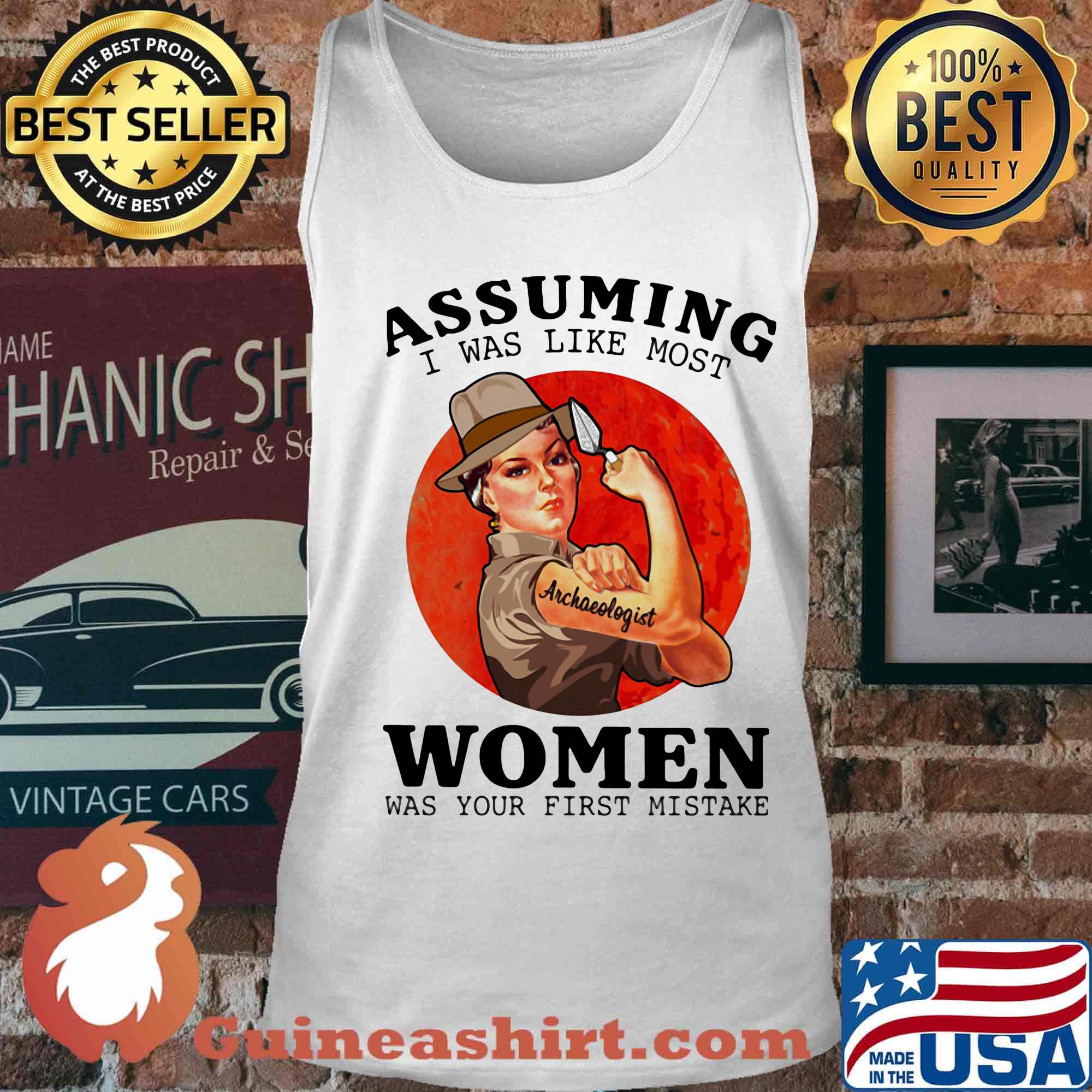 Assuming Women Was Your First Mistake Sunset Shirt Tank top