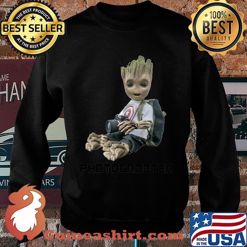 Baby groot photography captain america s Sweater