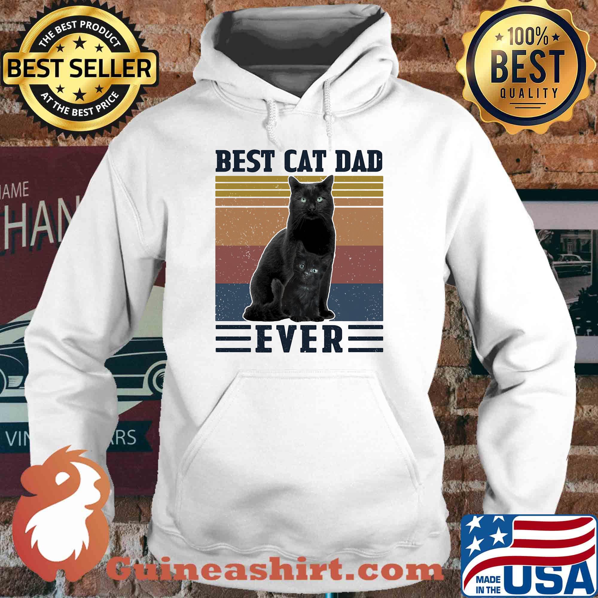 Best cat dad ever happy father's day vintage retro s Hoodie