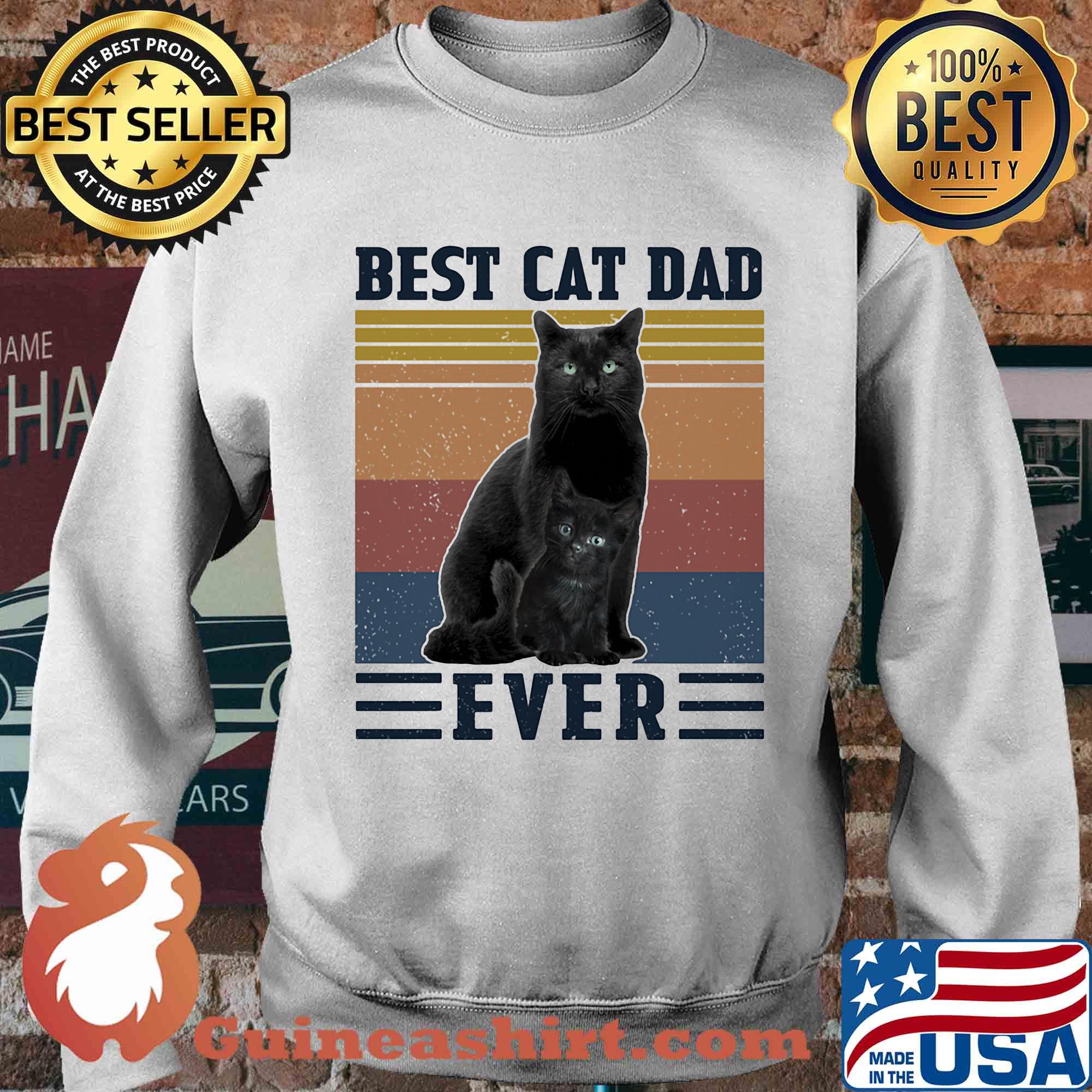 Best cat dad ever happy father's day vintage retro s Sweater