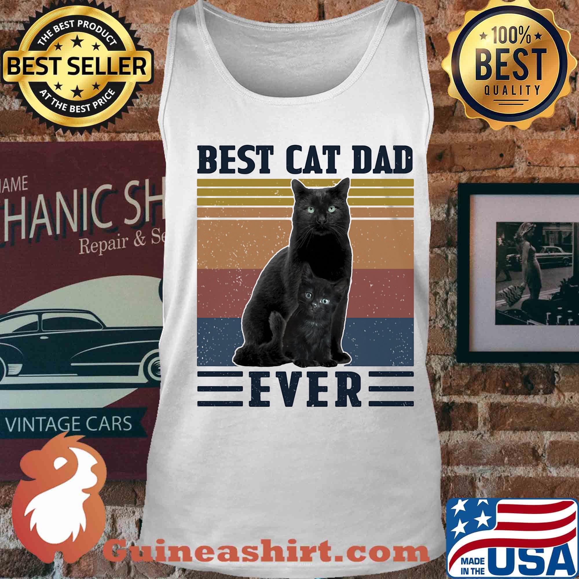 Best cat dad ever happy father's day vintage retro s Tank top
