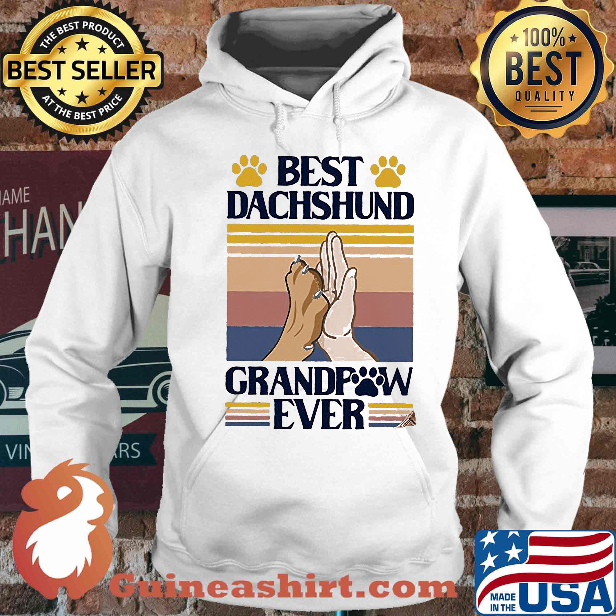Best dachshund grandpaw ever vintage retro s Hoodie