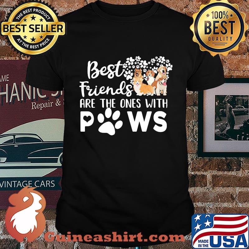 Best Friends Are The One With Paws Dog Flower Shirt