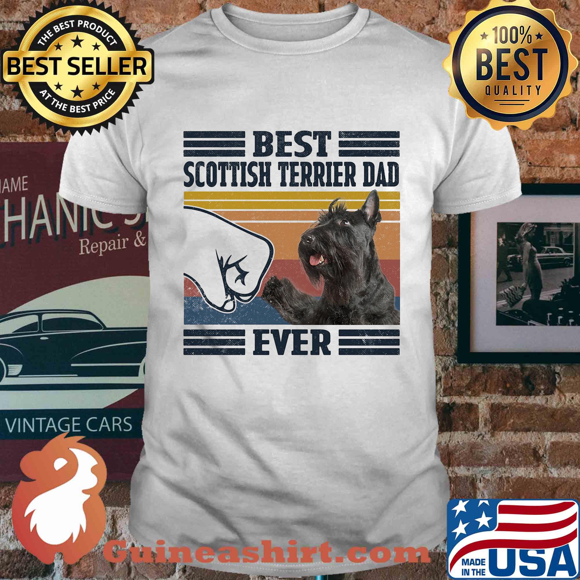 Best scottich terrier dad ever vintage shirt