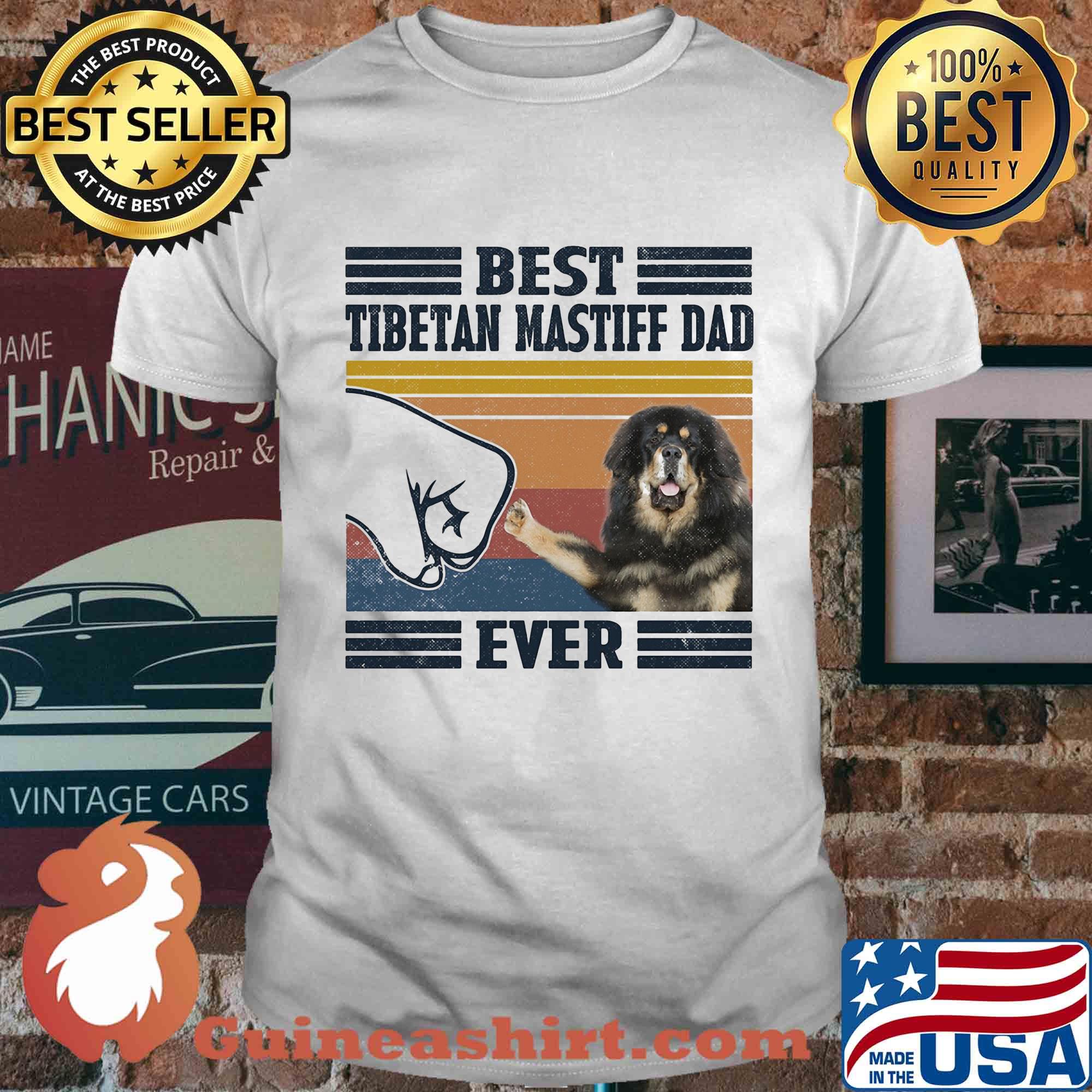 Best tibetan mastiff dad ever vintage shirt